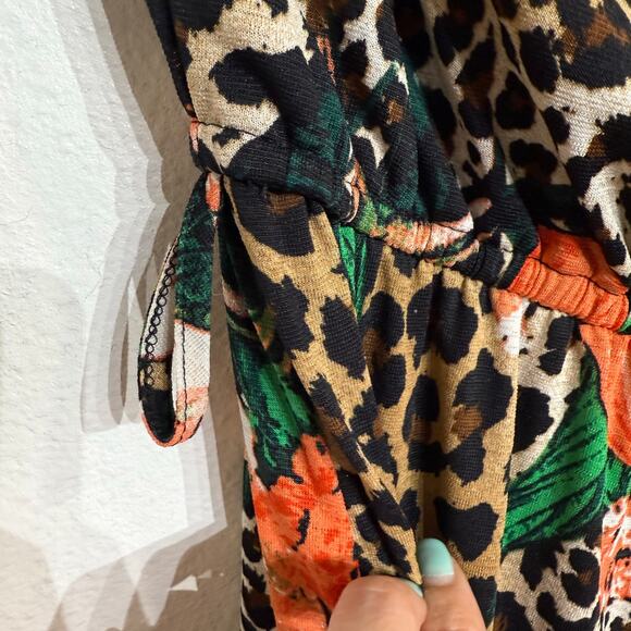 Justify Animal Print Strapless Maxi Dress Sz M - Picture 6 of 10